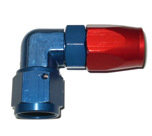 Aluminium Fitting Alu 90° Blockwinkel D08 3/4-16 UNF Aluanschluss