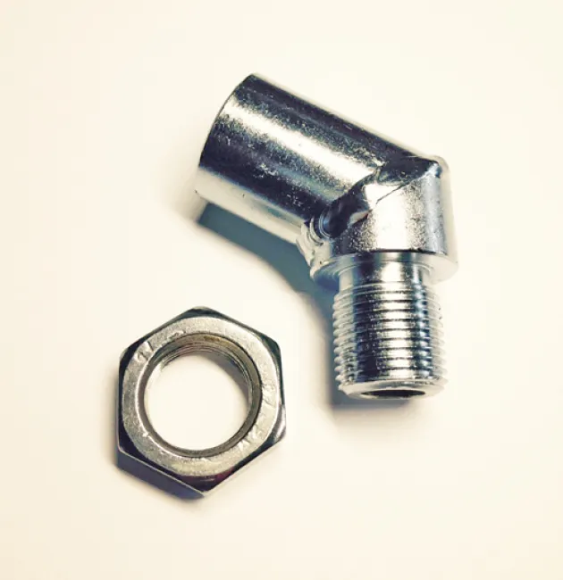 Einschweißmutter für Lambdasonde 45 Grad Adapter M18x1,5mm Edelstahl