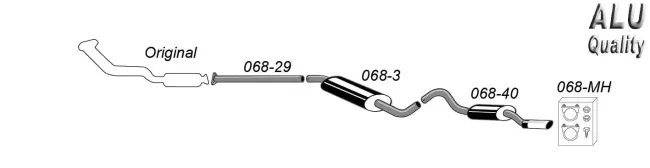 Simons Aluminisierte Sportauspuffanlage 70x90 mm Oval für SAAB 900i 8V/16V Kat. 2.0