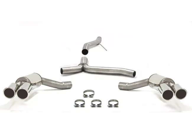 Simons Edelstahl Sportauspuffanlage Duplex L+R 2x80 mm für Audi A4 (B8) 2wd/Quattro Limousine/Avant/Allroad/Kombi 2.7TDI/3.0TDI EG-Genehmigung (eintragungsfrei)