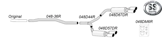 Simons Edelstahl Sportauspuffanlage Duplex L+R 2x80 mm für Audi A5 (B8) 2wd/Quattro Coupe/Sportback/Cabrio 2.0TDI EG-Genehmigung (eintragungsfrei)