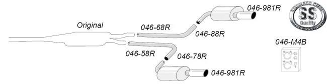 Simons Edelstahl Sportendtopf Duplex 100 mm für Audi A6 (C6) Quattro Limousine/Avant/Allroad/Kombi 2.4/2.8/3.0TFSi/3.2/4.2/2.0TDI/2.7TDI/3.0TDI