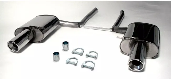 Simons Edelstahl Sportendtopf Duplex L+R 1x100 mm für Audi A4 (B7) Quattro Limousine/Avant/Kombi 1.8T/2.0TFSi EG-Genehmigung