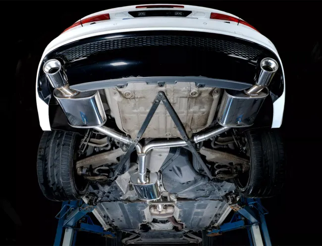 Simons Edelstahl Sportendtopf Duplex L+R 1x100 mm für Audi A4 (B8) 2wd/Quattro Limousine/Avant/Allroad/Kombi 1.8T/2.0T EG-Genehmigung