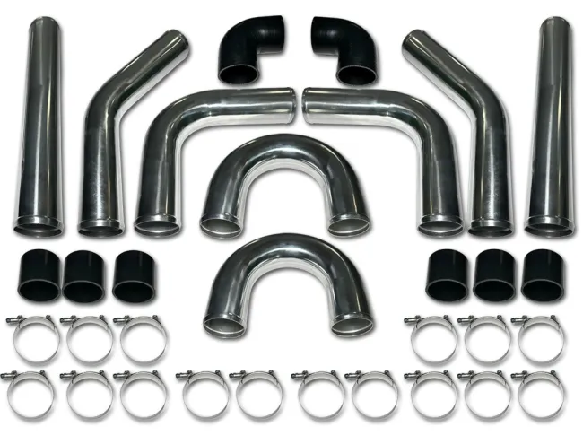 Universal Einbauset für Ladeluftkühler in 2,5 Zoll 63,5mm - schwarz