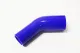 Silikonbogenreduzierer 45° Grad 57x51mm innendurchmesser blau L 125mm 5mm Wandst