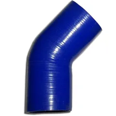 Silikonbogen 45° Grad 80mm innendurchmesser blau L 125mm 4 lagig 5,5mm Wandstärke
