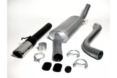 Simons Aluminisierte Sportauspuffanlage 70x90 mm Oval für SAAB 900 Turbo 8V/16V Kat. 2.0