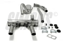 Simons Edelstahl Sportauspuff Duplex 57  mm + 57 mm Rund für Opel GT 1900