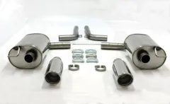 Simons Edelstahl Sportendtopf Duplex 100 mm für Audi A6 (C6) Quattro Limousine/Avant/Allroad/Kombi 2.4/2.8/3.0TFSi/3.2/4.2/2.0TDI/2.7TDI/3.0TDI